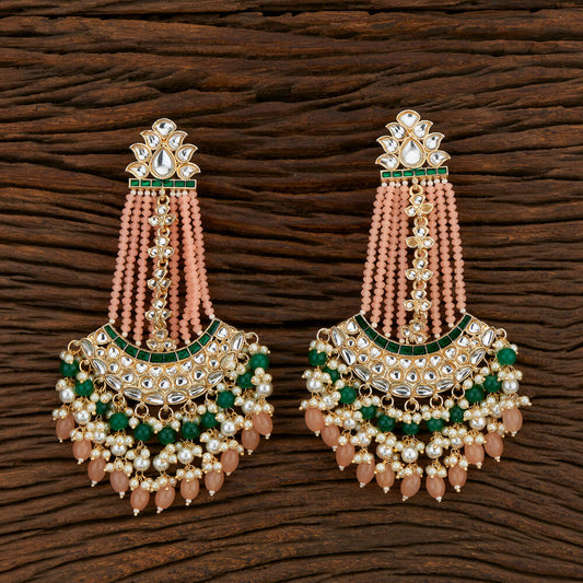 Indo Western Long Earring With Gold Plating