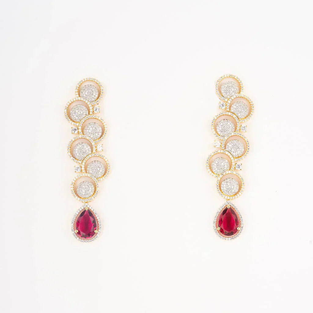 traditional A.D gold ruby hanging