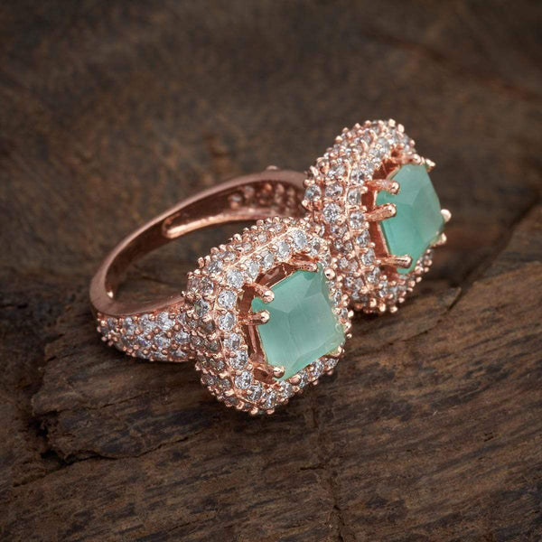 beautiful zircon adjustable ring