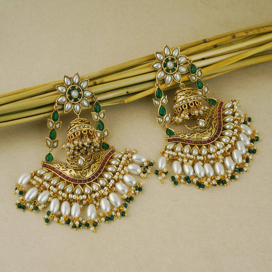 ROYAL GOLD PLATED PEARL DROP EARRING