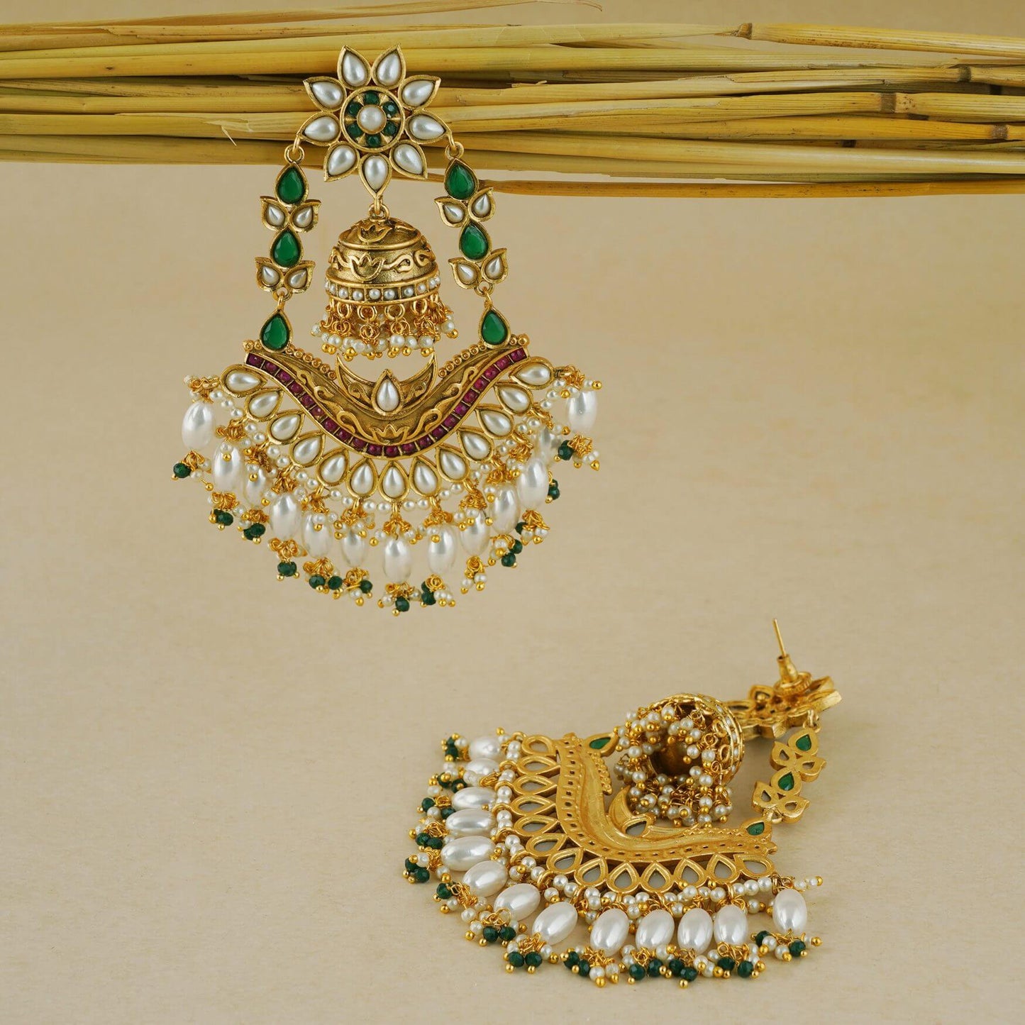 ROYAL GOLD PLATED PEARL DROP EARRING